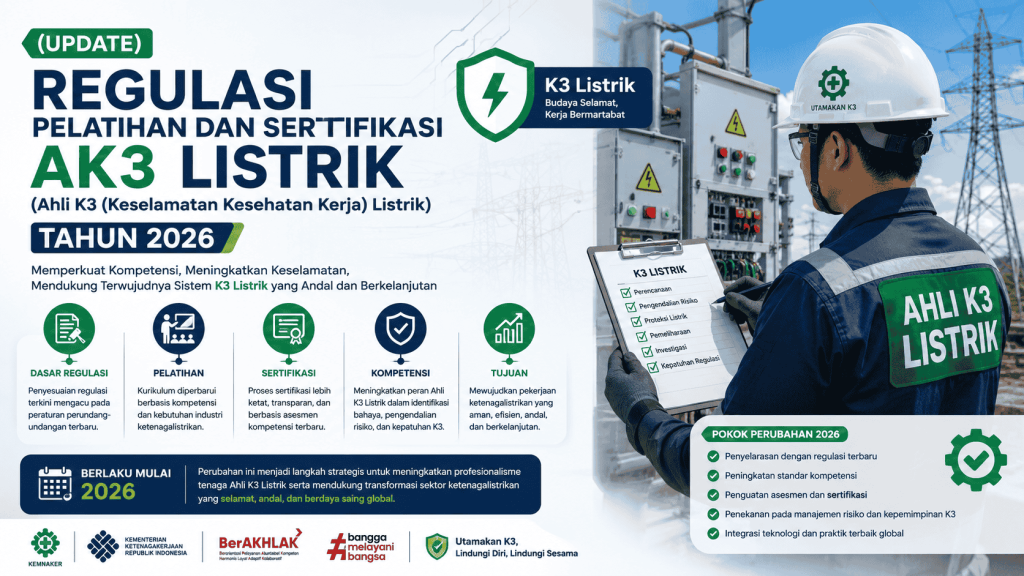 Regulasi Pelatihan Dan Sertifikasi AK3 LISTRIK Tahun 2026